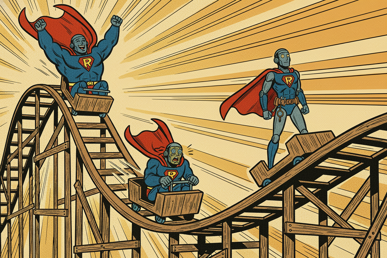 The hype cycle peaks faster when patriotism and fear share the megaphone